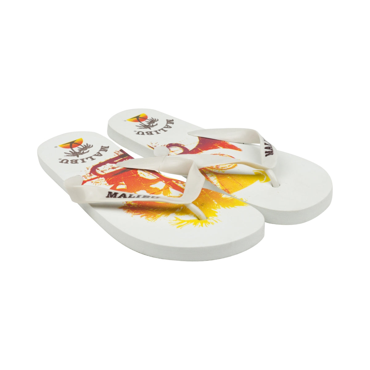 1 Malibu liqueur flip-flops size 42/43EU white/red/yellow new