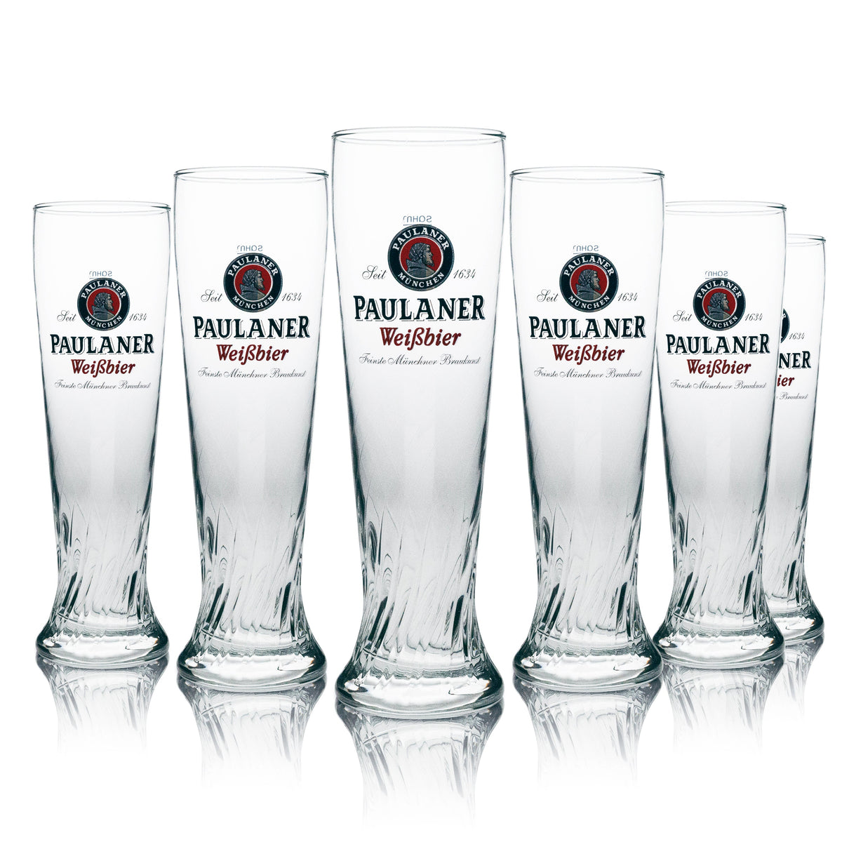 6x Paulaner wheat beer glasses, 0.5 l, yeast wheat beer glasses, calibrated, catering, brewery, Bavaria – View 4