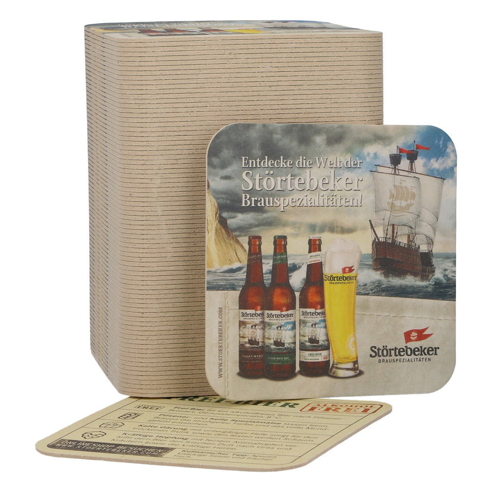 100 Störtebeker "Free Beer" Beer Coasters NEW Restaurant and Bar Supplies