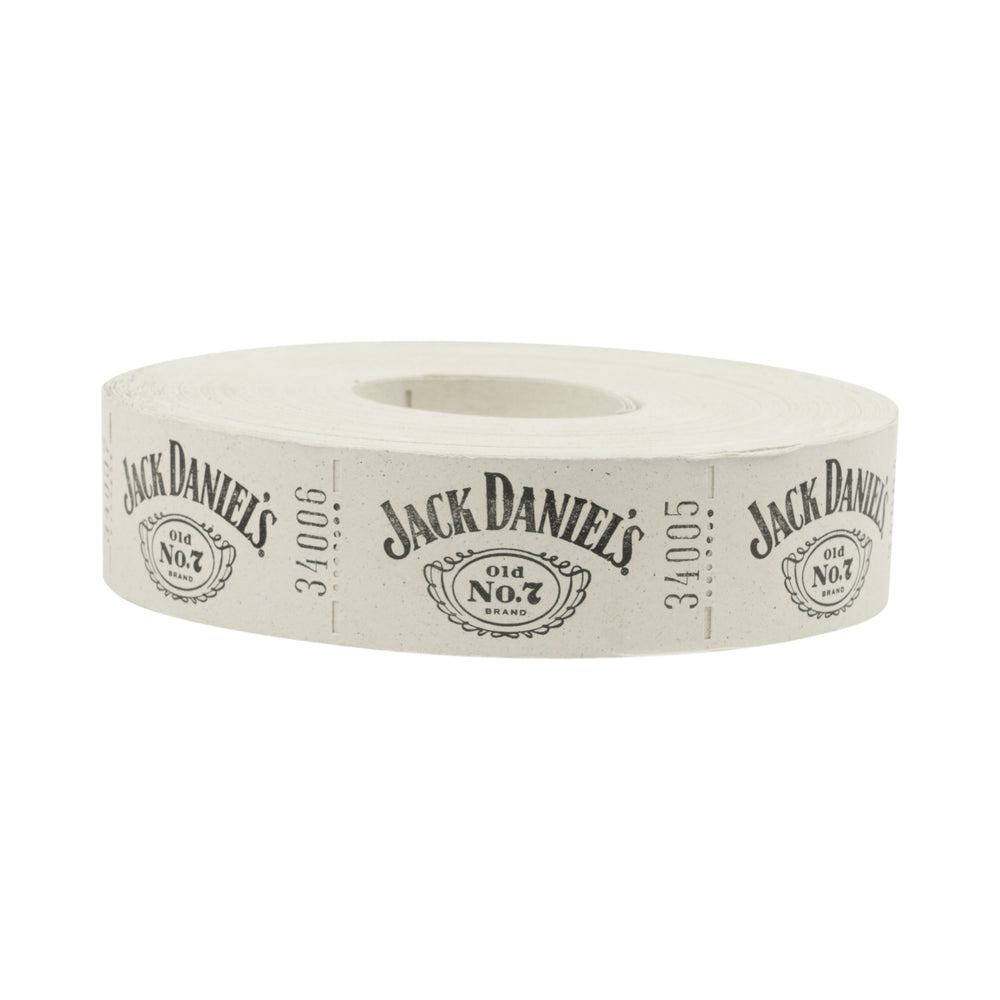 1000x Jack Daniels Whiskey token roll, tear-off drinks tokens, bar tokens