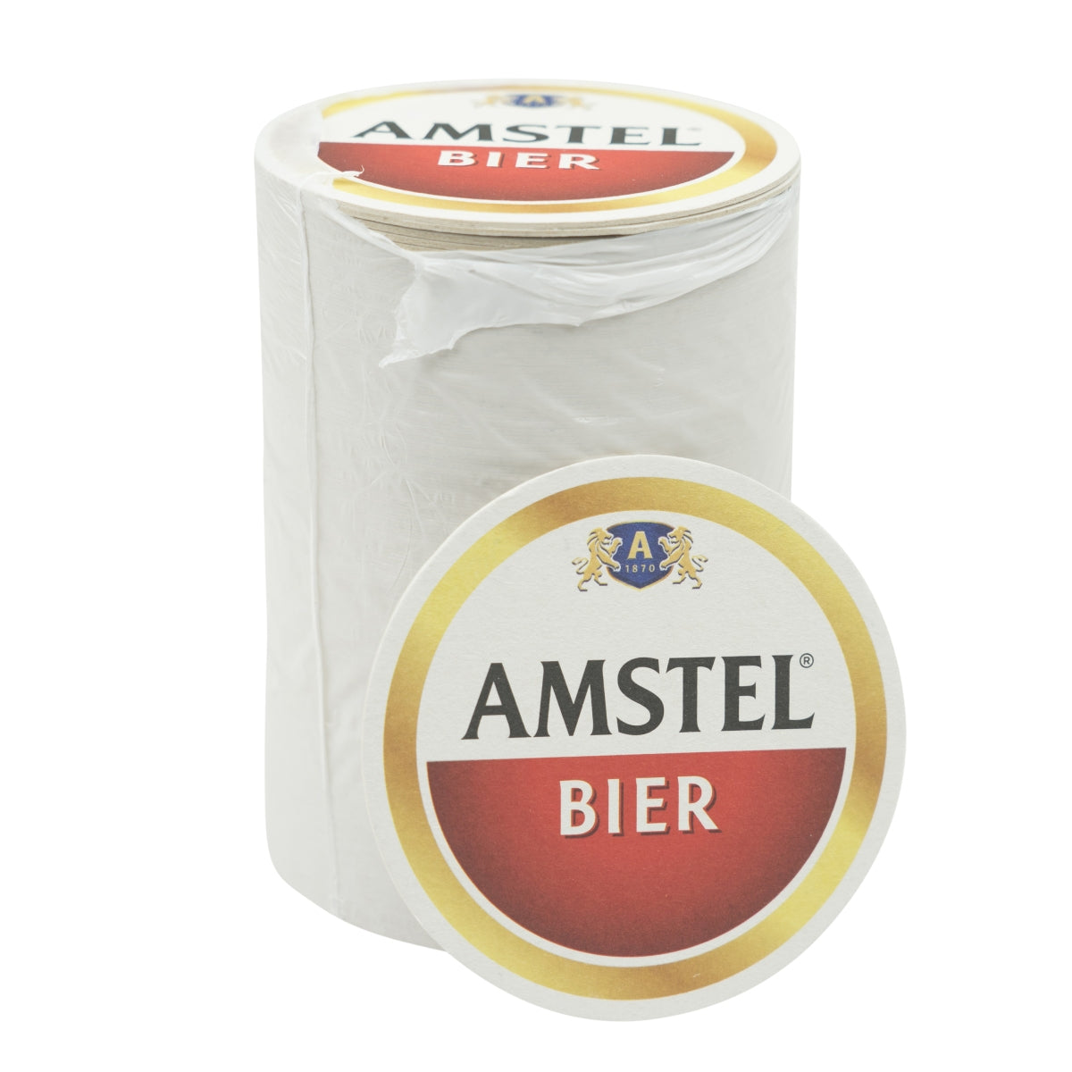 100x Amstel beer coasters, felt coasters, glasses, Netherlands, beer, gastro