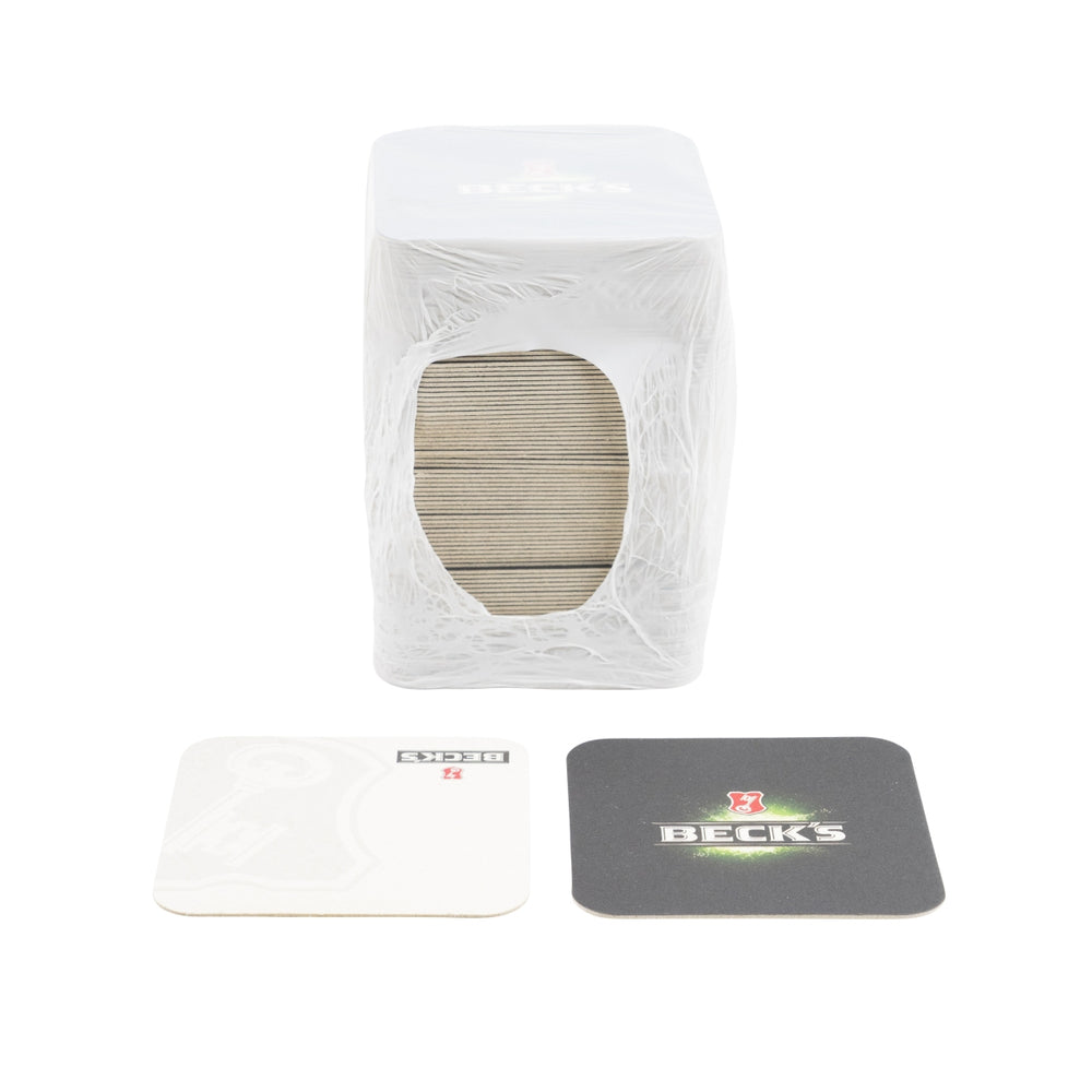 100x Becks Coasters Beer Coasters Beer Lid Cover Mat Drip Protection Gastro