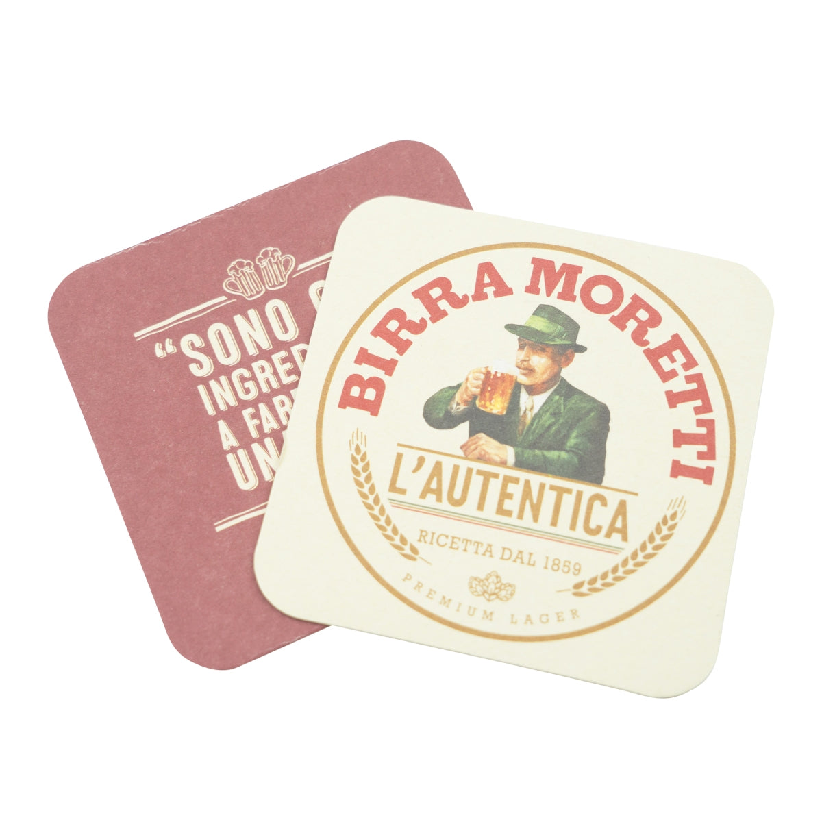 100x Birra Moretti beer coasters, coasters, felt glasses, Italy, beer bar – View 3