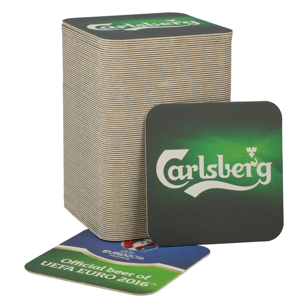 100 Carlsberg Beer Coasters EURO 2016 France UEFA Fan Merchandise, New