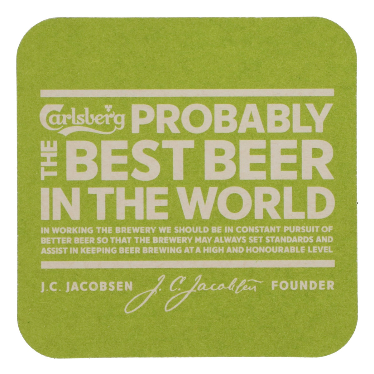 100 Carlsberg Beer Coasters—Probably Bar Accessories for Parties – View 4