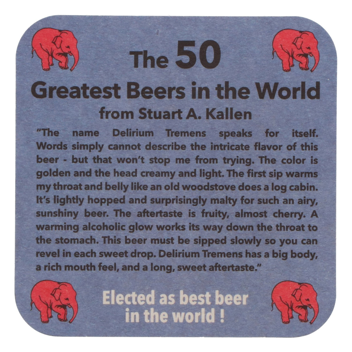 100x Delirium Beer Coasters Glass Coasters Bar Accessories 9x9 cm – View 4