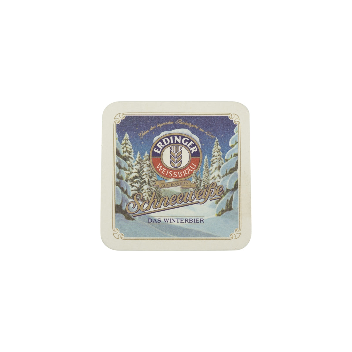 100x Erdinger beer coasters, 10x10cm, snow-white coasters, glass beer mats, Beer