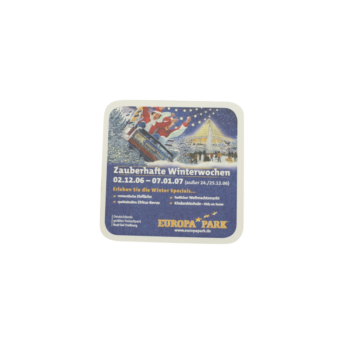 100x Erdinger beer coasters, 10x10cm, snow-white coasters, glass beer mats, Beer – View 2