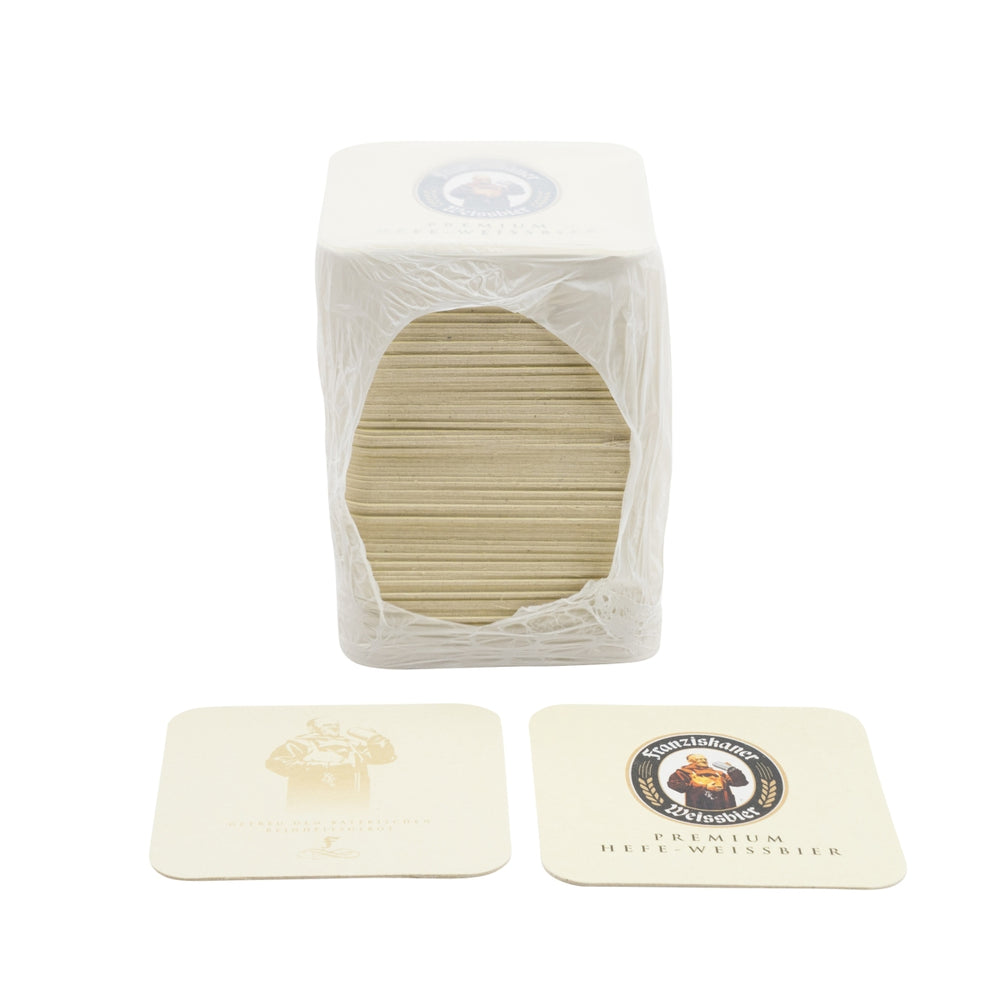 100x Franciscan beer coasters Beer mat Coaster Beer cover Drip protection Catering