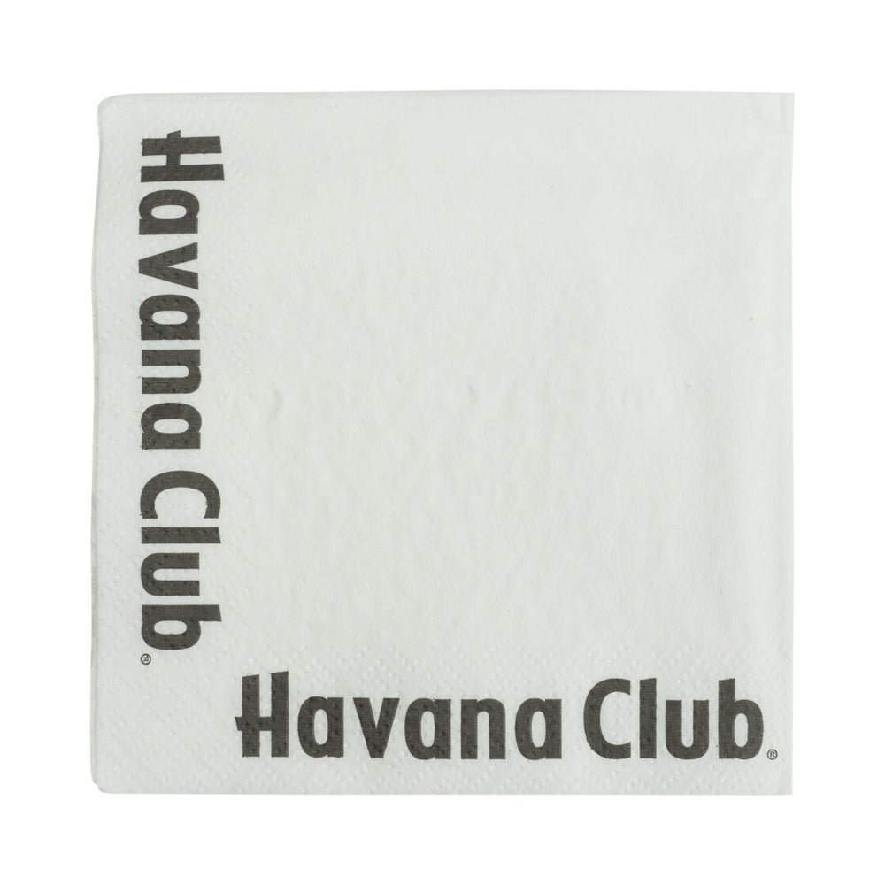 100x Havana Club Rum Napkins, white, restaurant coasters, glasses