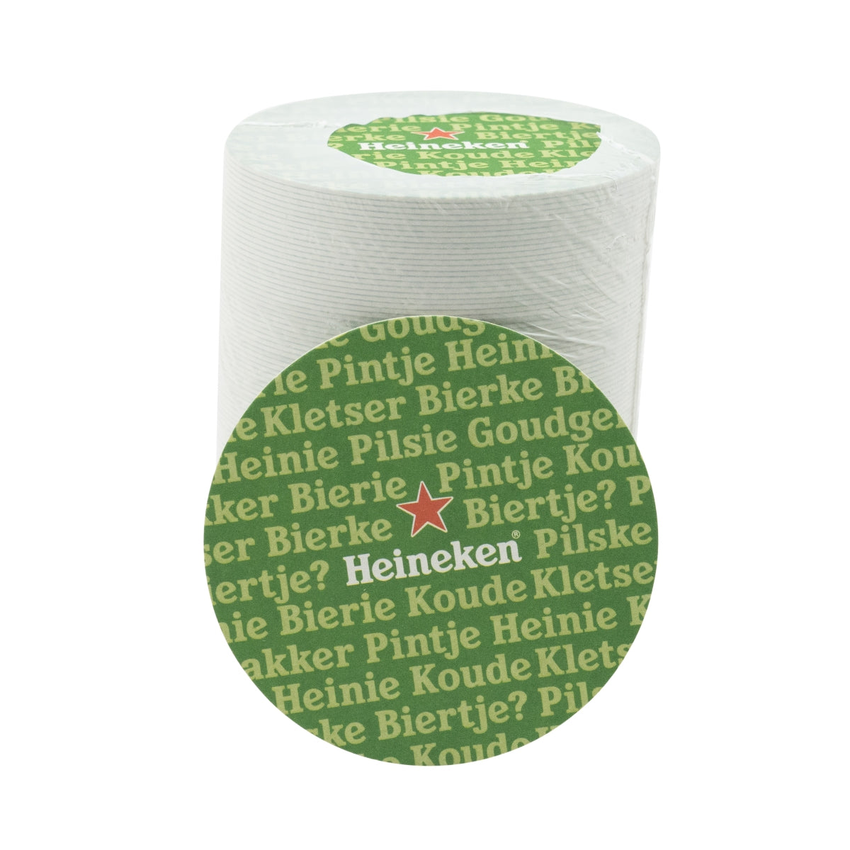 100x Heineken beer coasters, Ø10.5 cm, coaster beer cover mat, drip protection – View 2