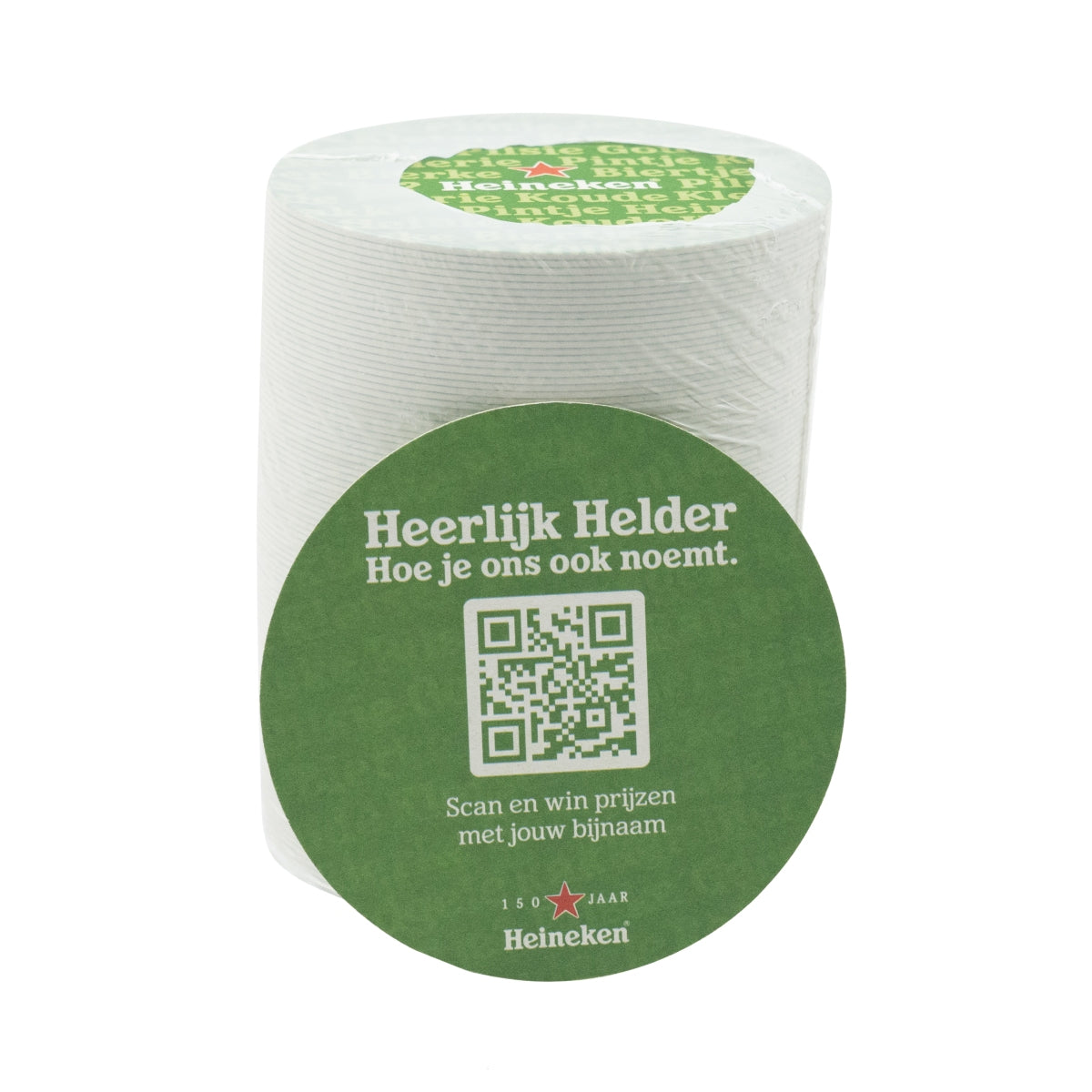 100x Heineken beer coasters, Ø10.5 cm, coaster beer cover mat, drip protection – View 3