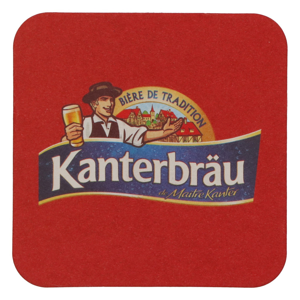 100 Kanterbräu Beer Coasters "Biere de Tradition" with Red Logo – View 3
