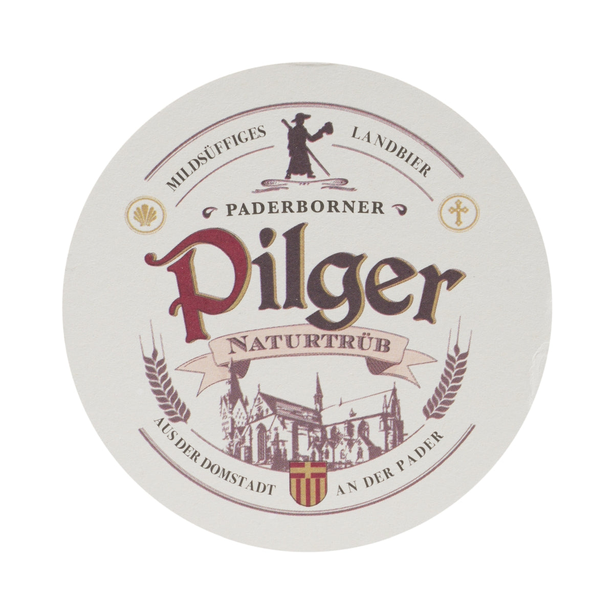 100x Paderborn Pilgrim Beer Coasters Glass Beer Coasters Gastro Table