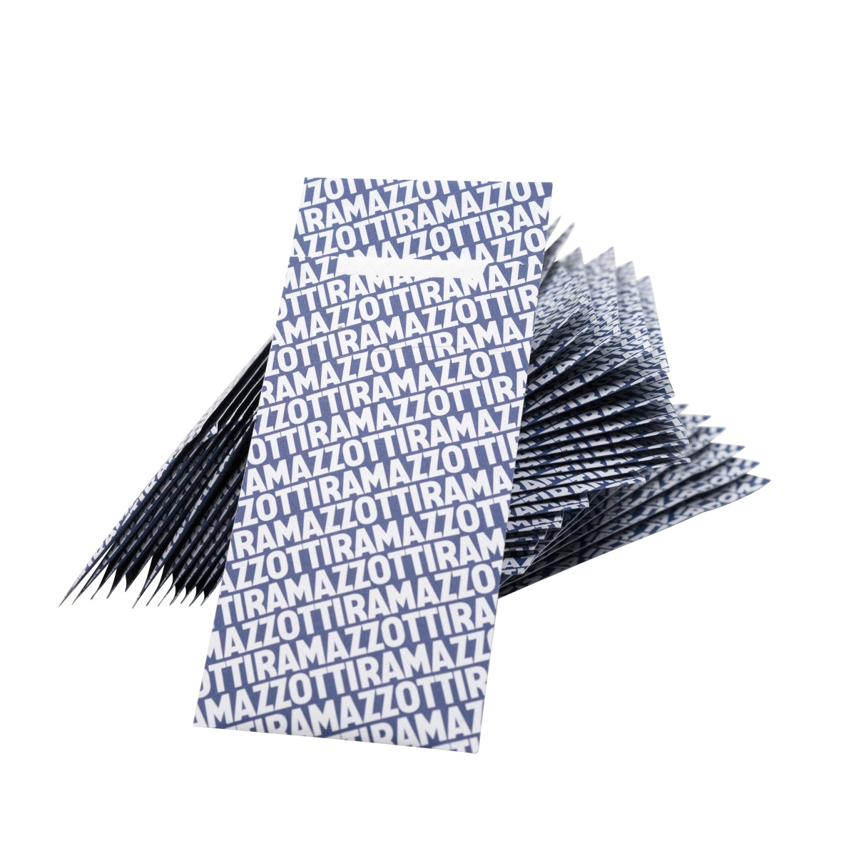 100x Ramazotti Liqueur Cutlery Bag Blue White Rectangular