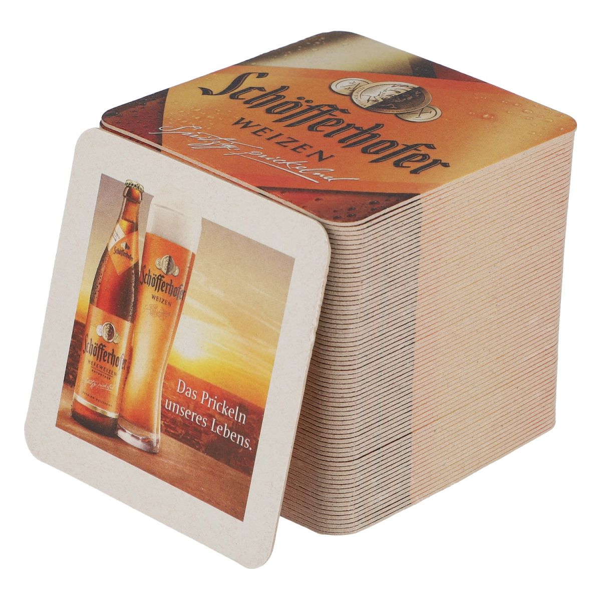 100x Schöfferhofer wheat beer coasters with glass coasters, sparkling and tingling – View 3