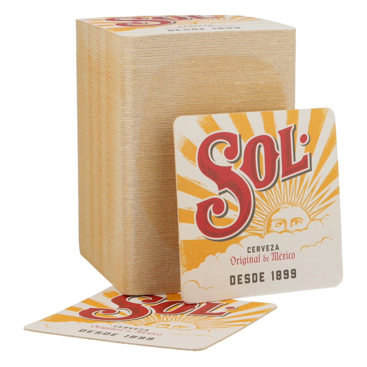 100x Sol Beer Coasters Glass Coasters Cerveza