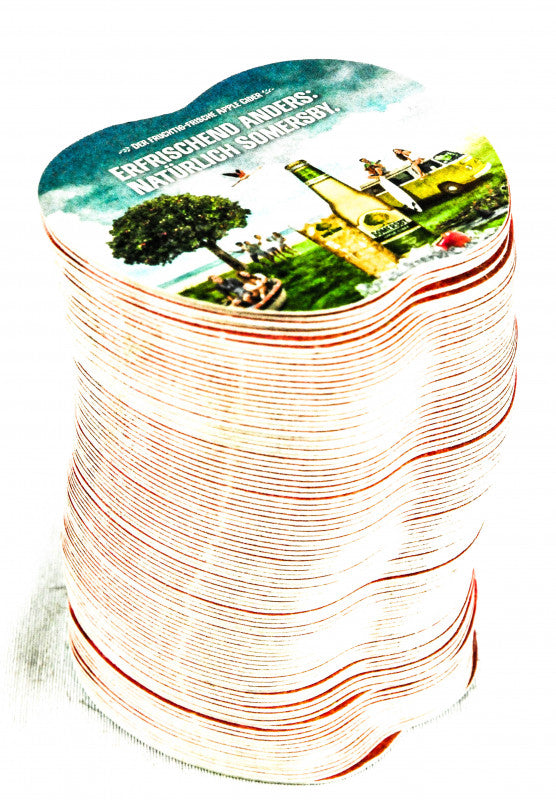 100 Somersby Cider Coasters, Heart-Shaped, Bar Accessories, New, in Original Packaging – View 2