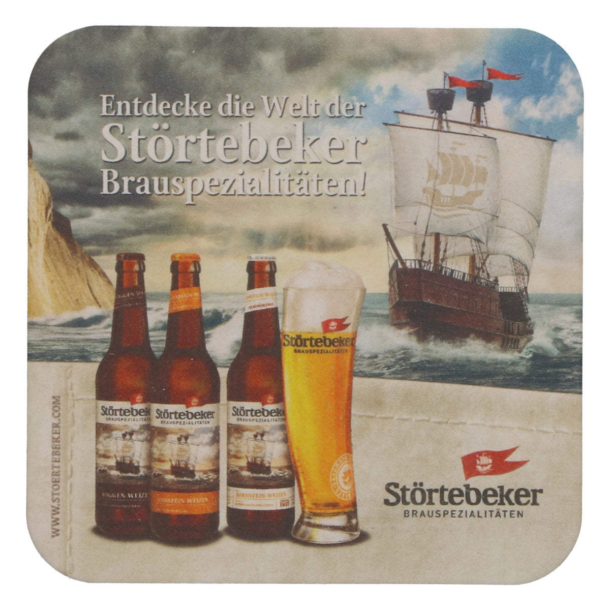 100 Störtebeker Beer Coasters, Amber Wheat, Non-Alcoholic, Original Coasters – View 3