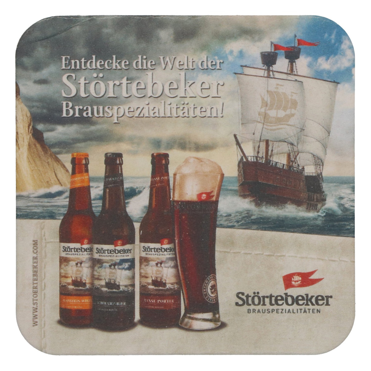 100 Störtebeker Beer Coasters, Hanse-Porter Coasters, Nautical Bar Accessories – View 3