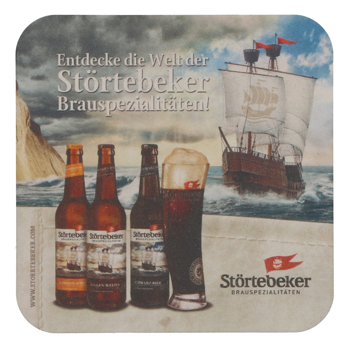 100 Störtebeker Beer Coasters, Black—Beer Coasters, Bar Accessories, New – View 3