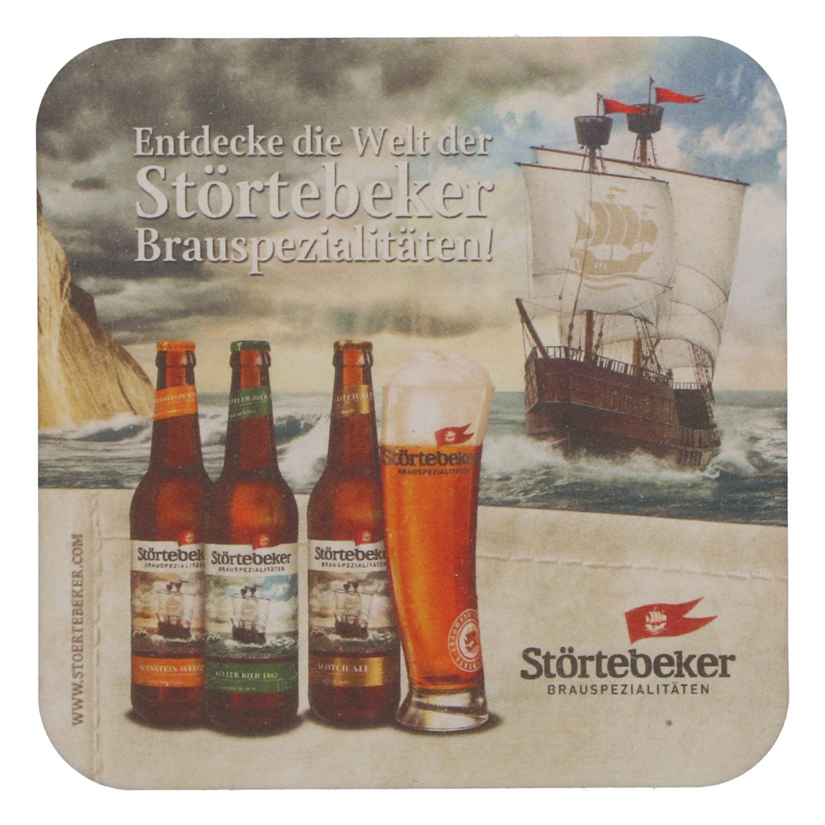 100 Störtebeker Beer Coasters (Scotch Ale Coasters) — New, Original Bar Accessories – View 3