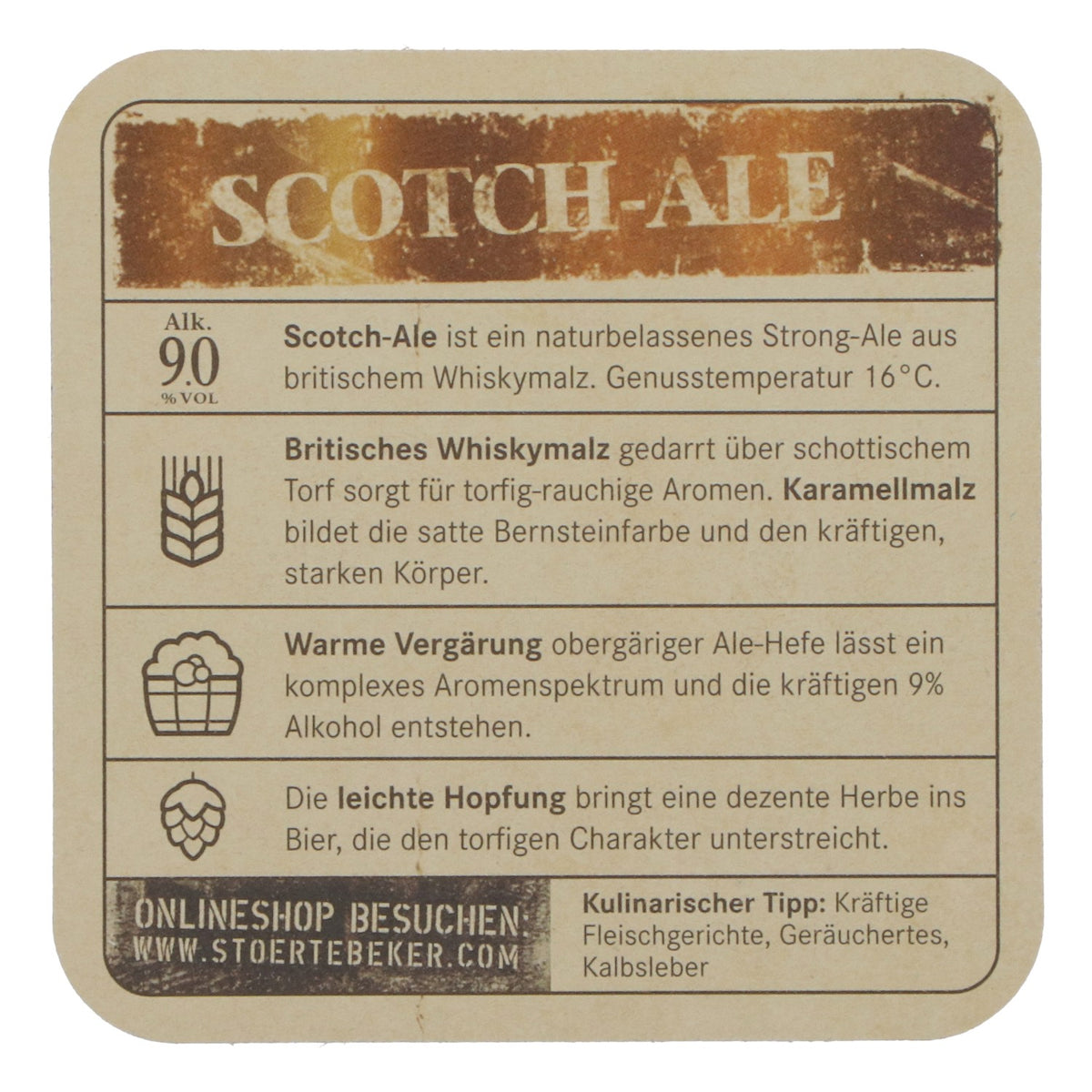 100 Störtebeker Beer Coasters (Scotch Ale Coasters) — New, Original Bar Accessories – View 4