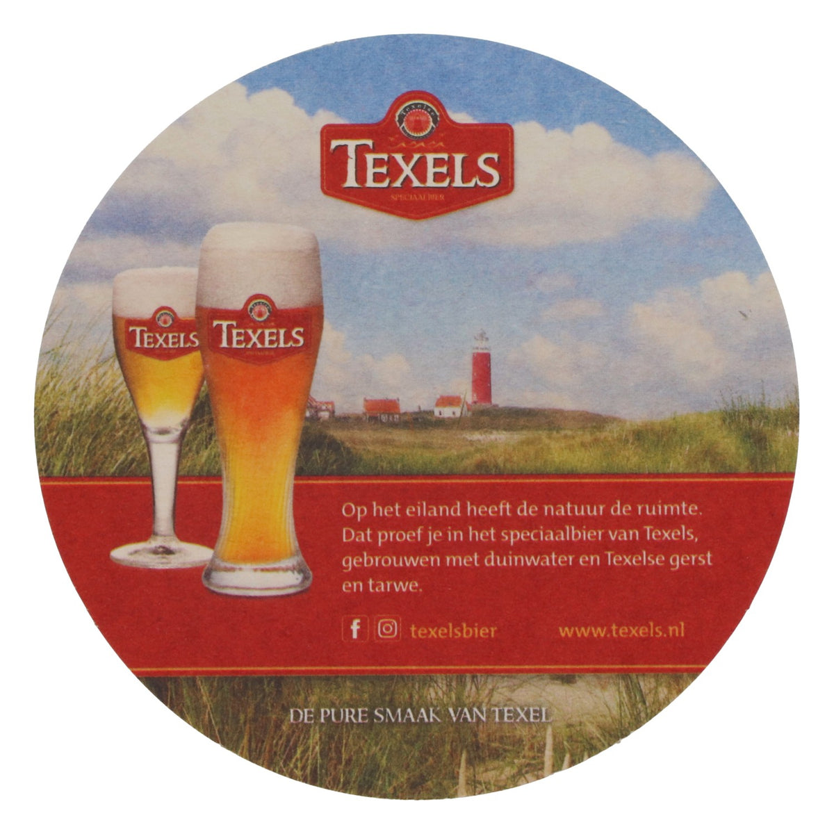 100x Texel beer coasters Glass coasters red Lighthouse – View 3