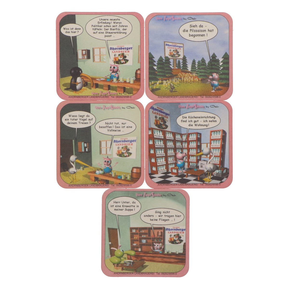 10x Ahornberger beer coasters Beer mats Various sayings – View 3