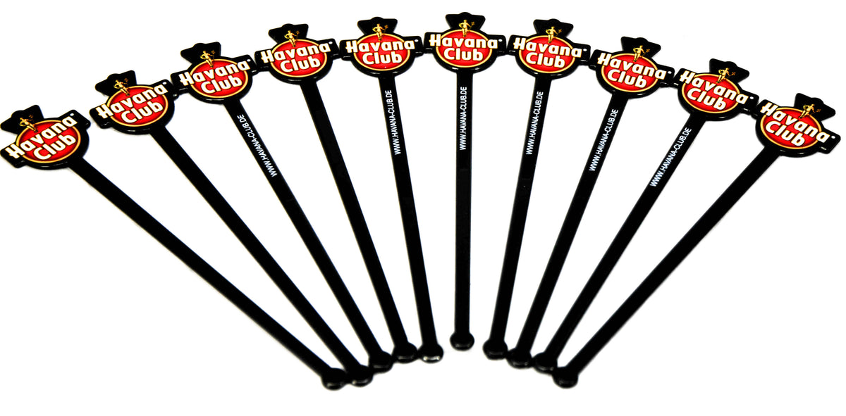 10x Havana Club Stirrer Stirring Stick Bar Accessories Bar Equipment 19.5 cm