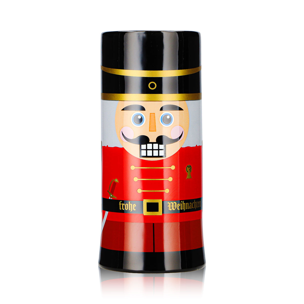 2 Mohaba Mulled Wine Mugs, Flute-Shaped, Nutcracker, Merry Christmas, Black, 0.2 L, Calibrated – View 2