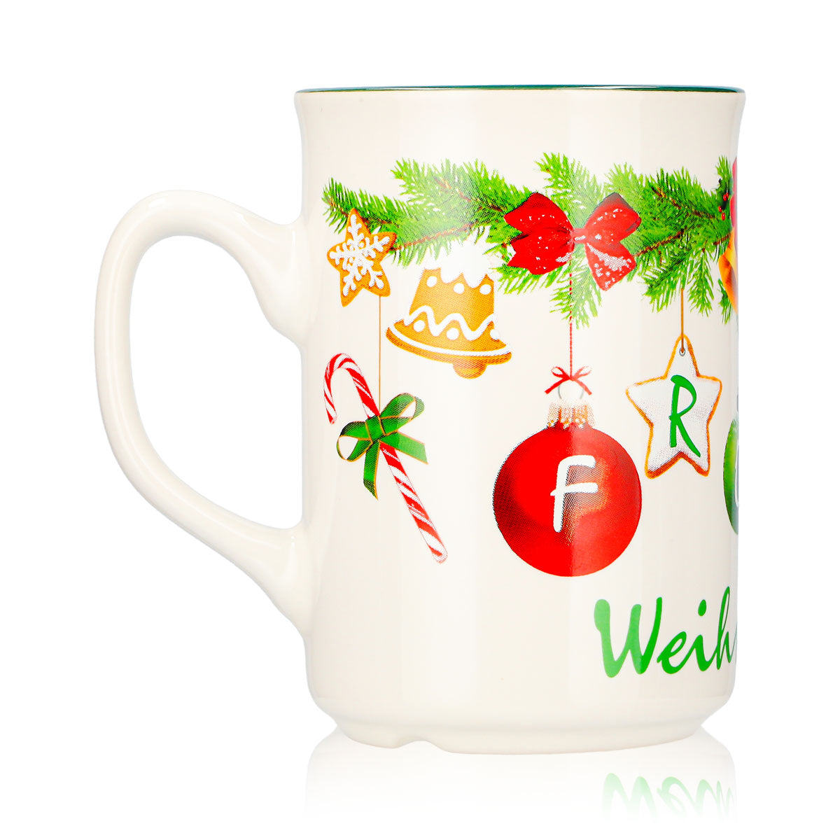 4 Mohaba Mulled Wine Mugs, Model 9000, Christmas Garland, "Merry Christmas Chamonix," 0.2 L, Calibrated – View 4