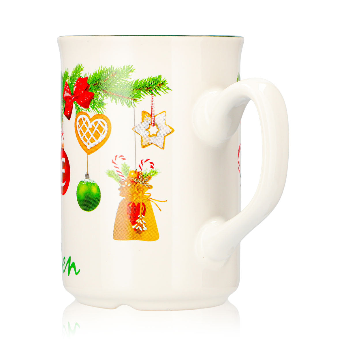 2 Mohaba Mulled Wine Mugs, Style 9000, Christmas Garland, "Merry Christmas Chamonix," 0.2 L, Calibrated – View 5