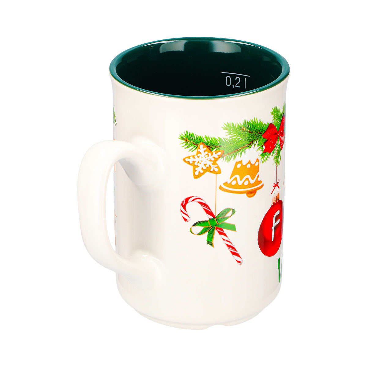 4 Mohaba Mulled Wine Mugs, Model 9000, Christmas Garland, "Merry Christmas Chamonix," 0.2 L, Calibrated – View 7