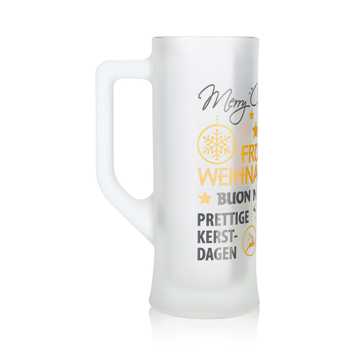 12 Mohaba "Karlsseidel" Glazed Glass Mulled Wine Mugs, "Merry Christmas," 0.2 L, Calibrated – View 4