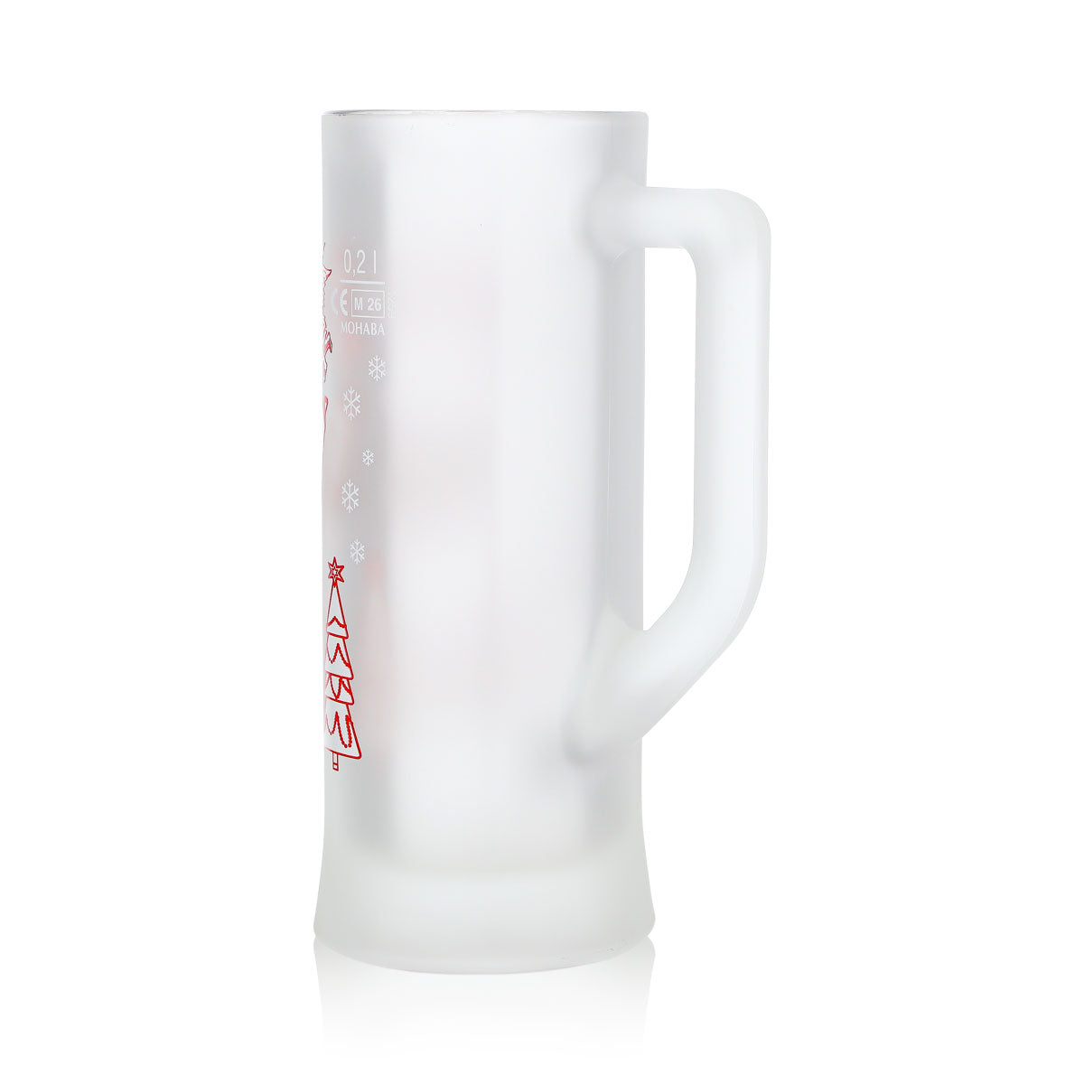2 Mohaba Karlsseidel Mulled Wine Mugs, Satin-Finish Glass, "Merry Christmas Angel," 0.2 L, Calibrated – View 5