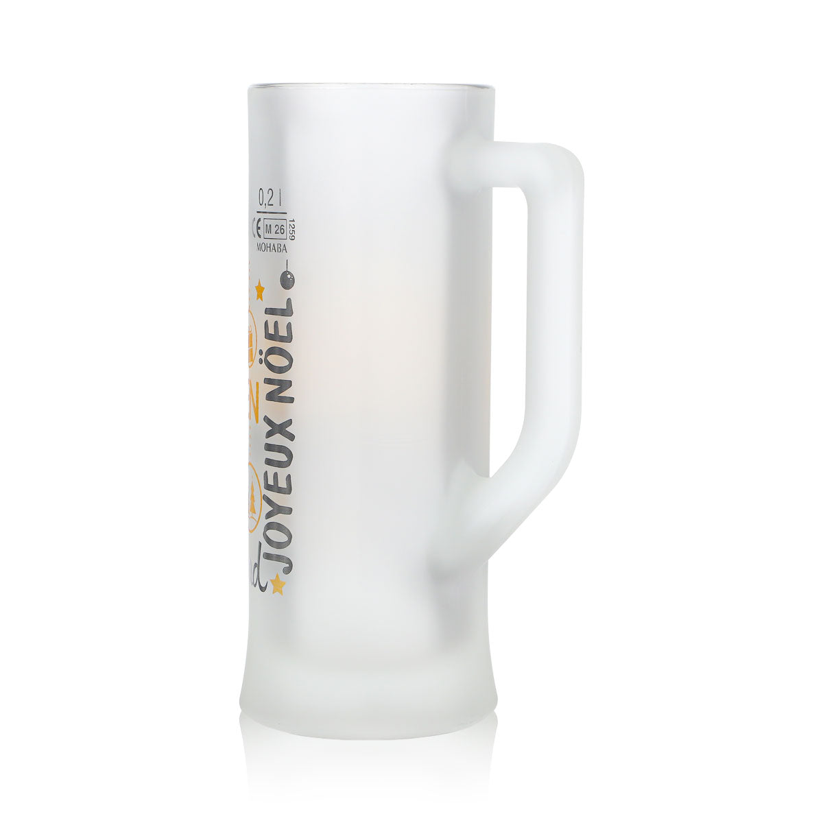 12 Mohaba "Karlsseidel" Glazed Glass Mulled Wine Mugs, "Merry Christmas," 0.2 L, Calibrated – View 5