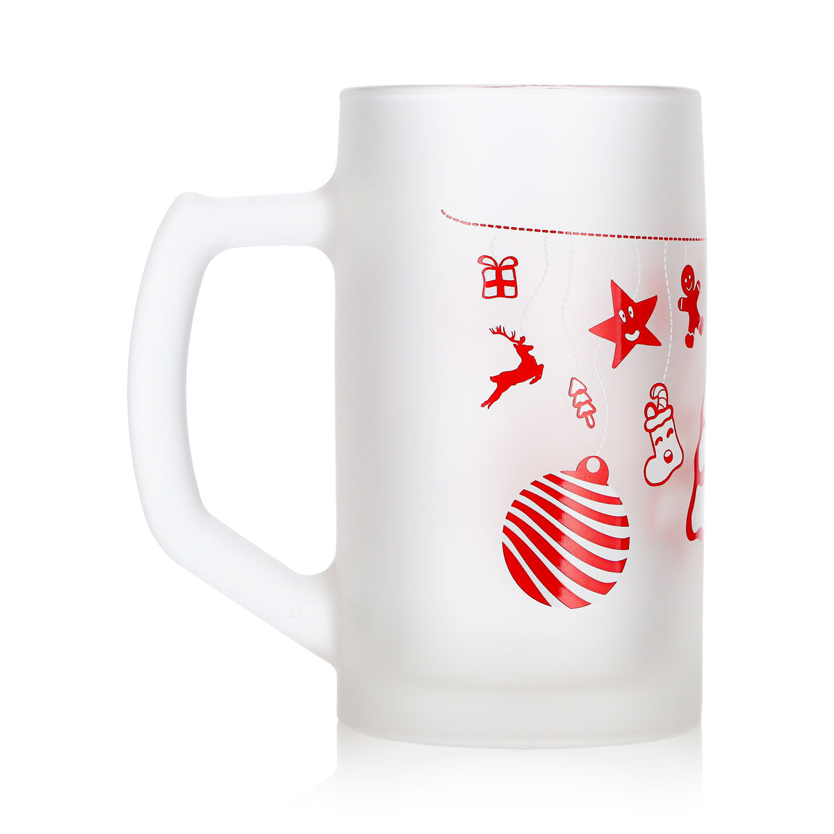 2 Mohaba Ludwigsseidel Glazed Glass Mulled Wine Mugs with Christmas Tree Design, 0.2 L, Calibrated – View 4