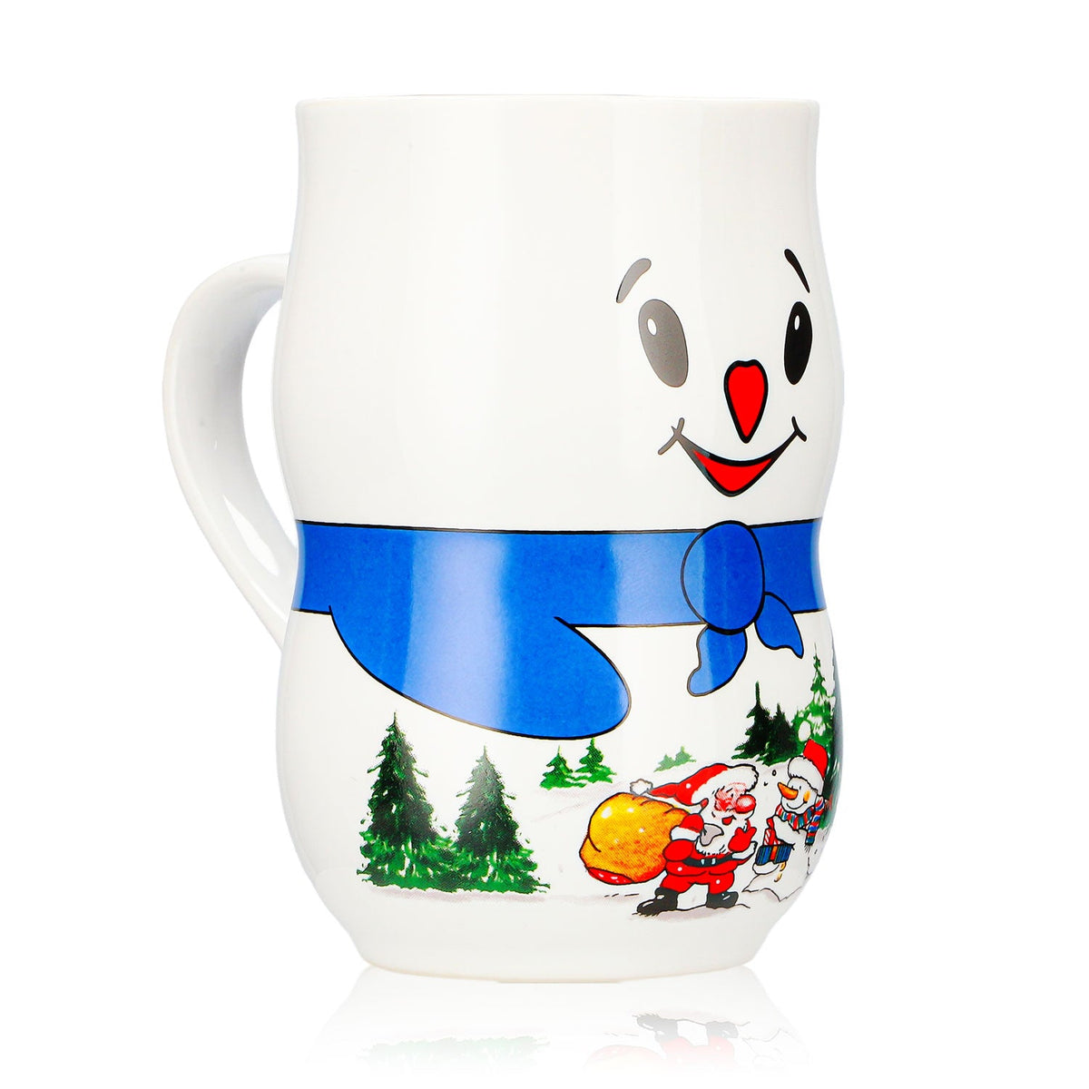 4 Mohaba Mulled Wine Mugs: Snowman Mug, Iceman, Santa Claus, White, 0.2 L, Calibrated – View 3