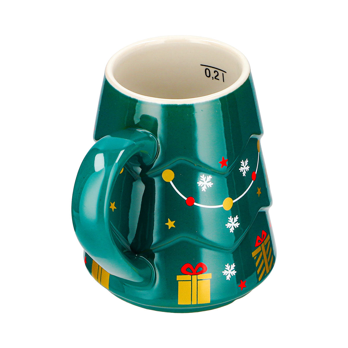6 Mohaba Mulled Wine Mugs, Christmas Tree Design, Dark Green / Chamonix, 0.2 L, Calibrated – View 7