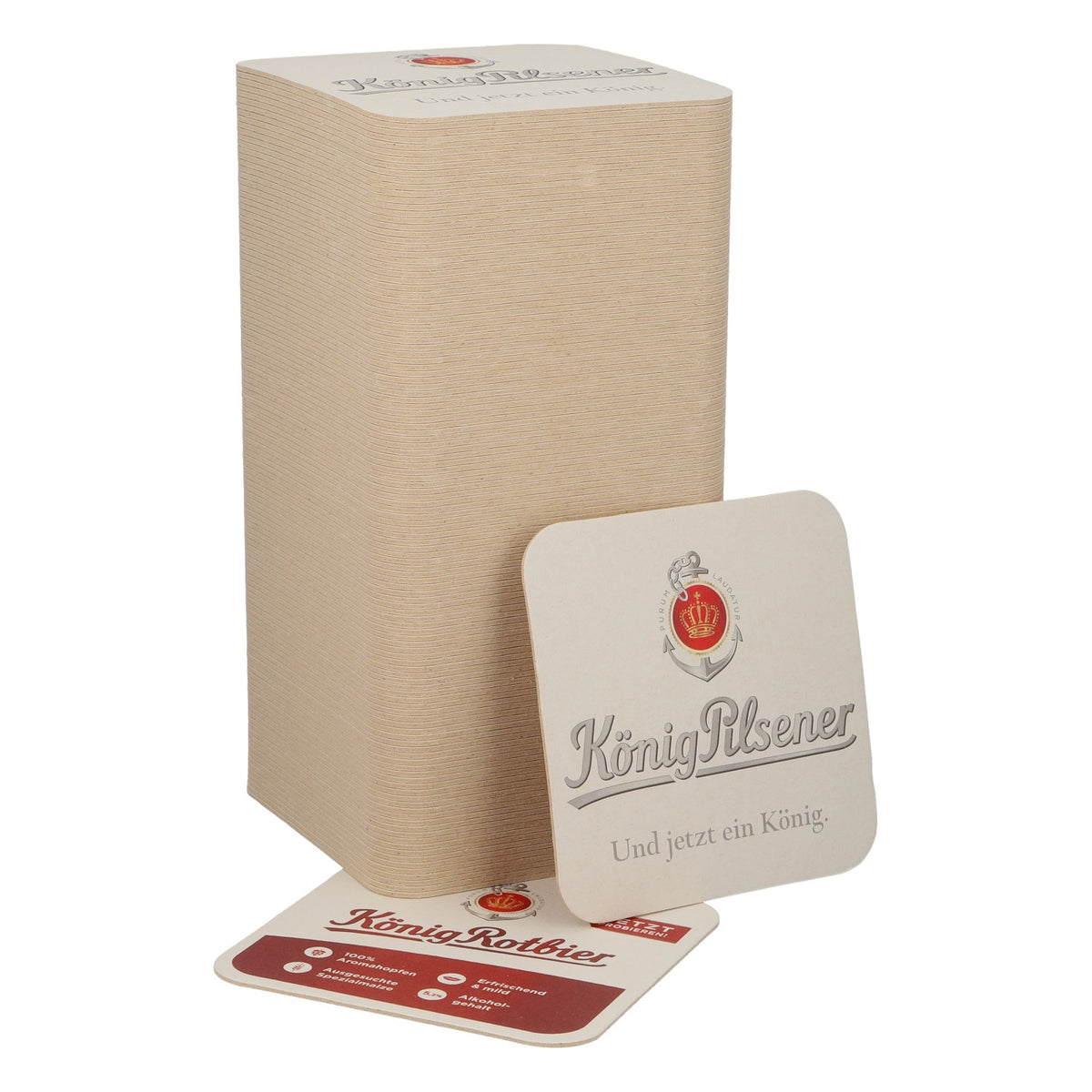 120 König Pilsener Beer Coasters, Original König Rotbier