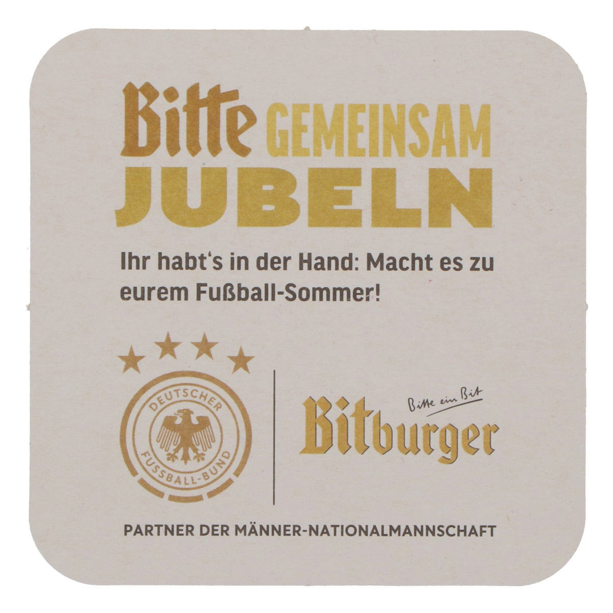 125 Bitburger beer coasters, 9x9 cm. Please give me a tip. German Football Association – View 4