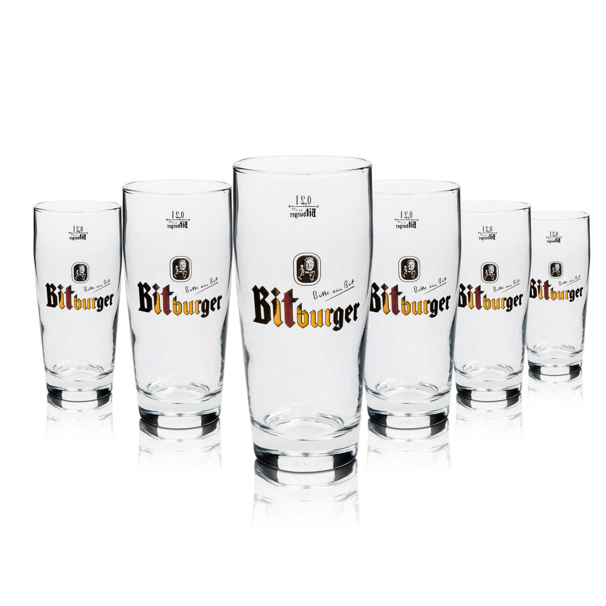 12x Bitburger beer glass 0.2l Willi mug – View 5