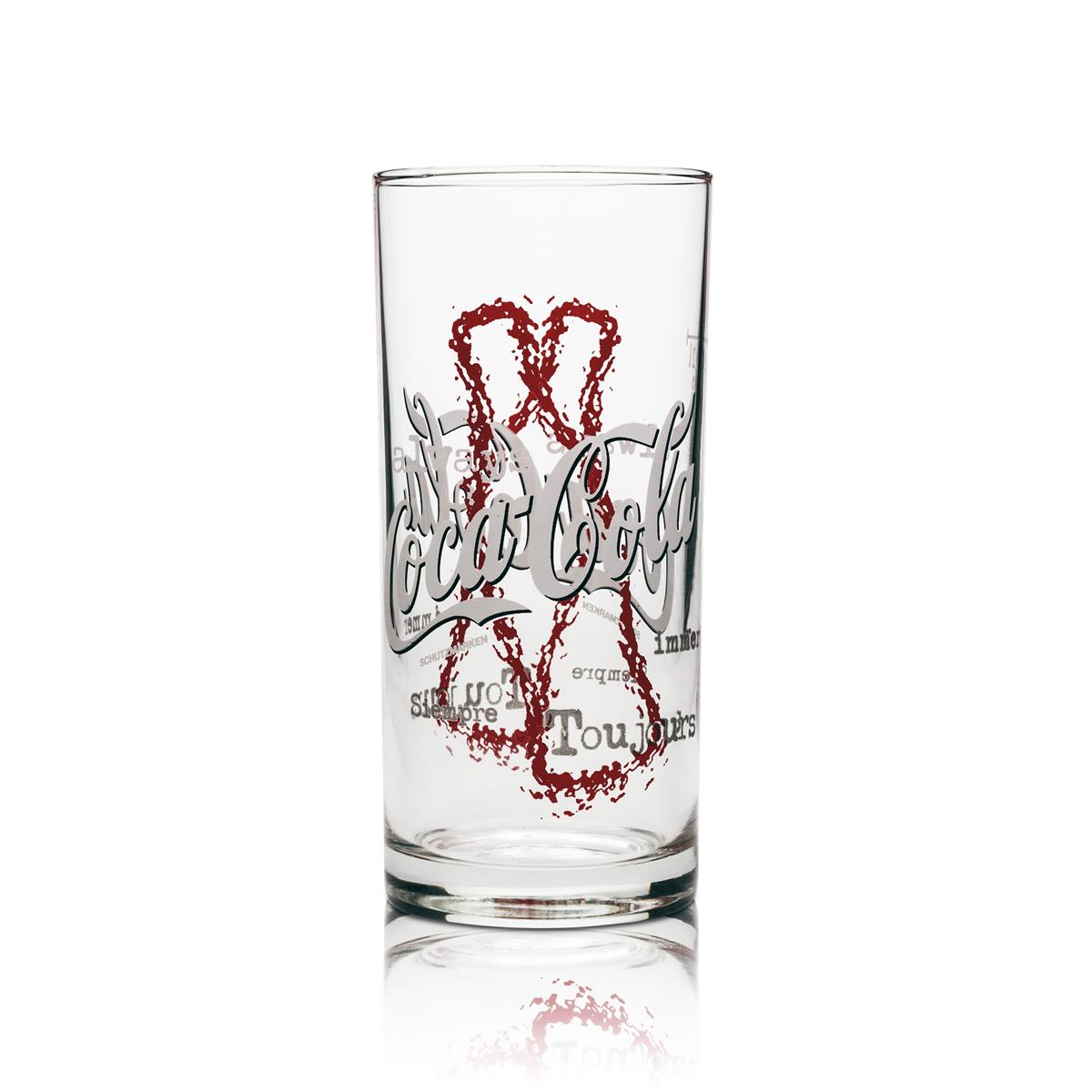 12x Coca Cola soft drinks glass 0.2l Always red lettering – View 2