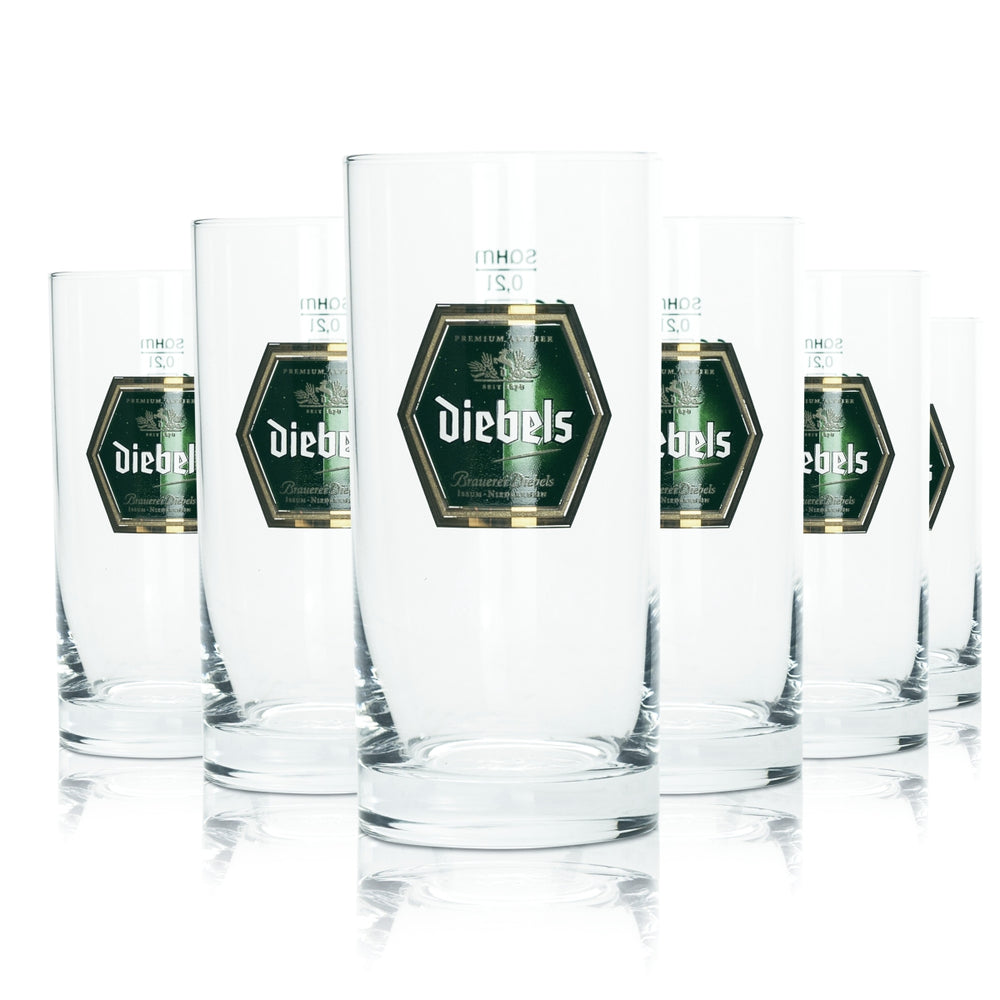 12x Diebels glass 0.2l Altbier mug Pilsner glasses Gastro pub Brewery