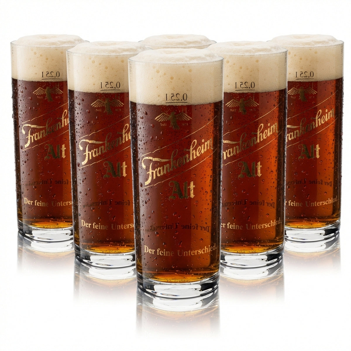 12x Frankenheim Alt Beer Glass 0.25l Koelner Stange Mug Glasses Beer Kölsch