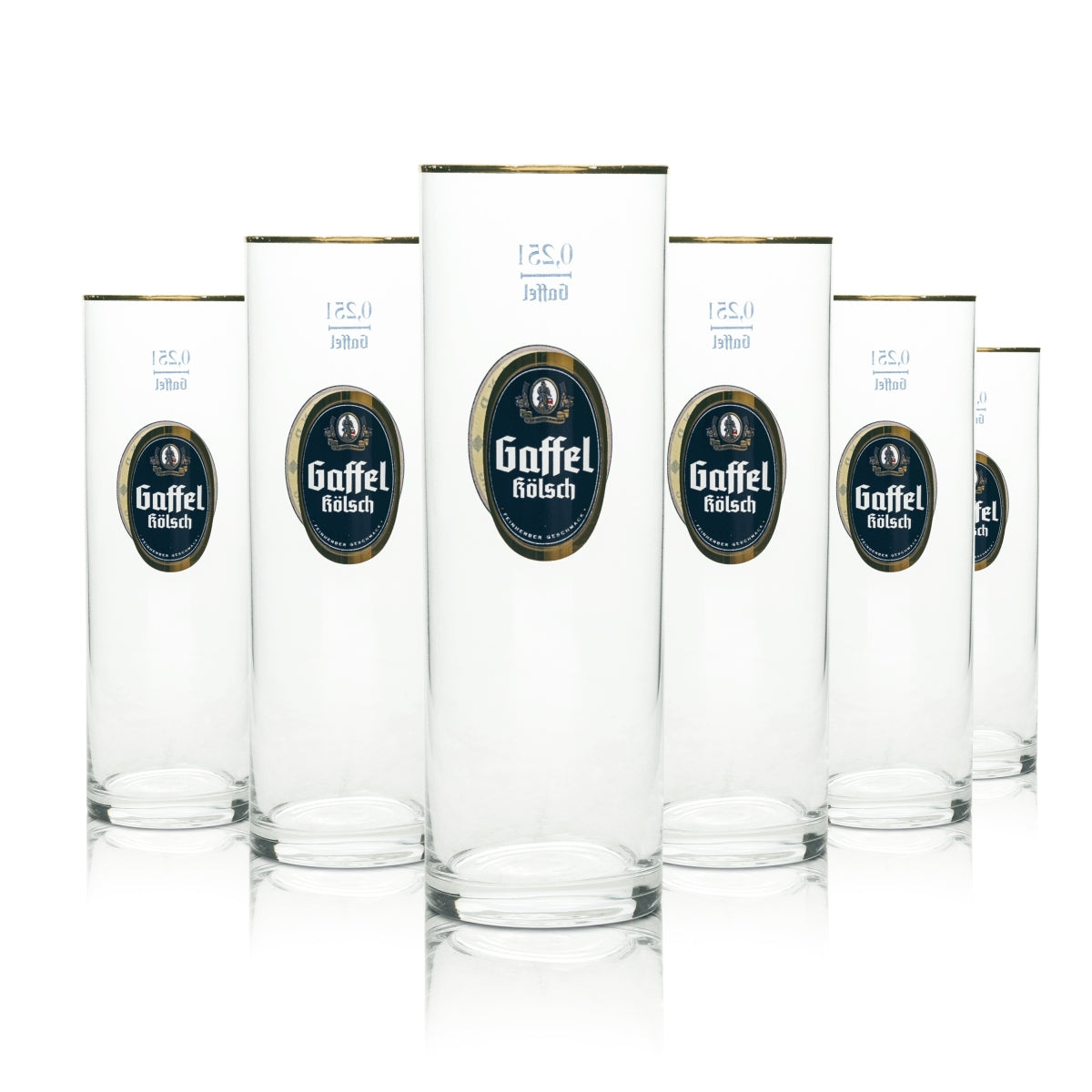 12x Gaffel beer glass 0.25l Kölsch Stange Rheinland permanent representative glasses