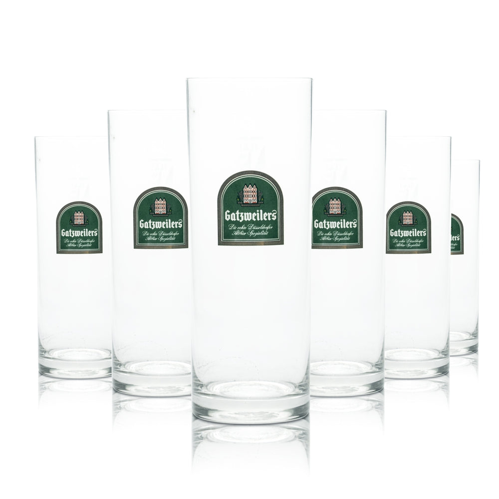 12x Gatzweiler 0.4l Altbier glasses, mug with key, brewery, catering