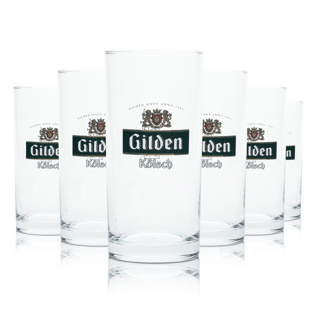 12x Gilden Kölsch beer glasses, 0.1 l, pint glasses, pub glasses, carnival, brewery