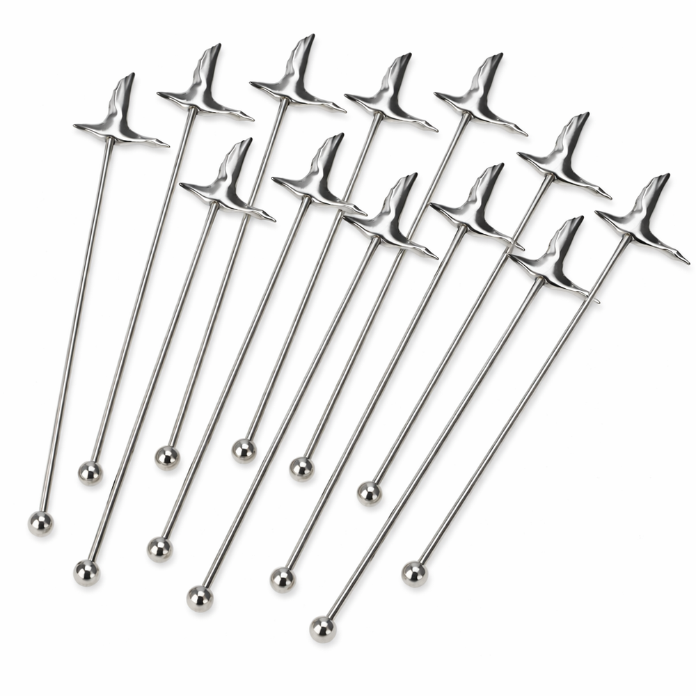 12x Grey Goose Vodka Stainless Steel Stirrer "Goose" Stirrer Metal Bar Accessories
